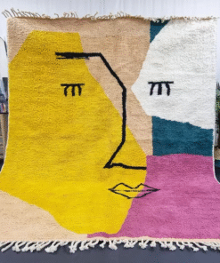 Unique Yellow and Purple Rug