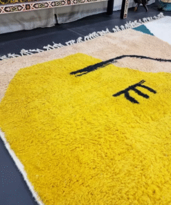 Unique Yellow and Purple Rug
