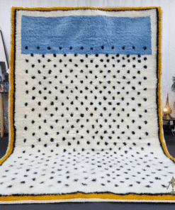 Dotted blue and yellow Rug