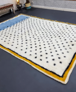 Dotted blue and yellow Rug