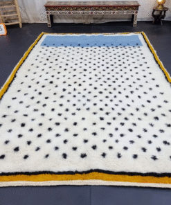 Dotted blue and yellow Rug