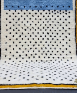 Dotted blue and yellow Rug