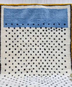 Dotted blue and yellow Rug
