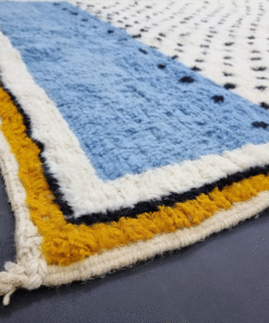 Dotted blue and yellow Rug