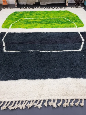 Green and Black Rug