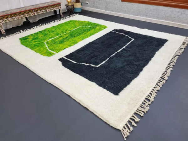 Green and Black Rug