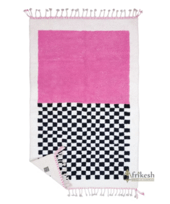 Fuchsia Pink and Black Rug
