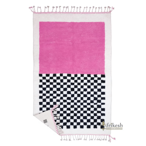 Fuchsia Pink and Black Rug