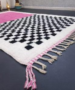 Fuchsia Pink and Black Rug