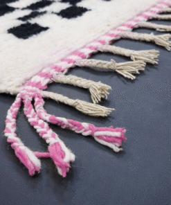 Fuchsia Pink and Black Rug