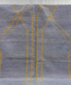 Heather Purple and Mustard Rug