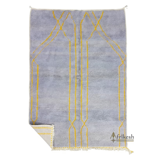 Heather Purple and Mustard Rug