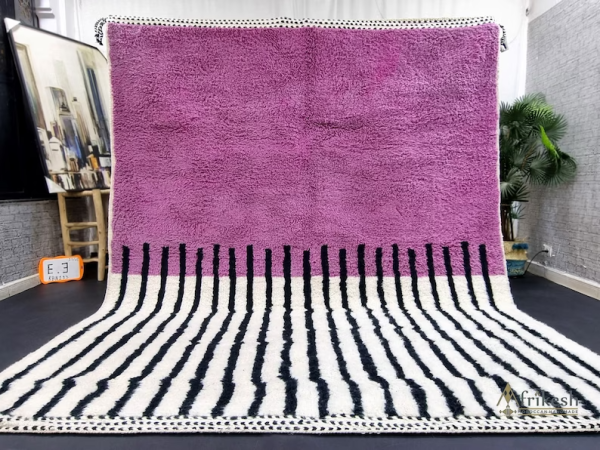 Orchid Purple and Black Rug
