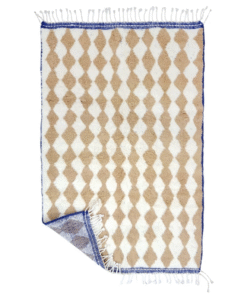 Beige and Dark Blue Rug