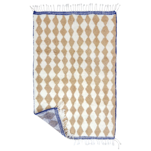 Beige and Dark Blue Rug