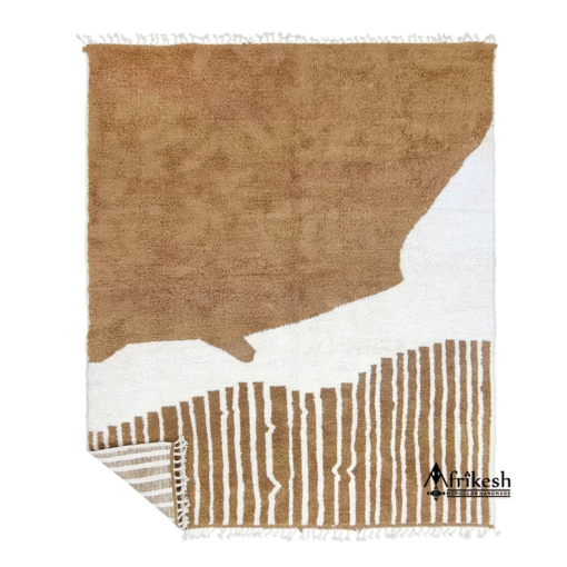 Brown and White Rug