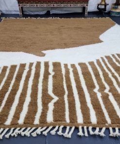 Brown and White Rug