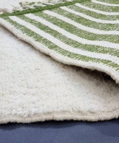 Unique Green and White Rug
