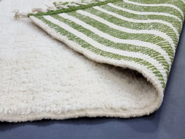 Unique Green and White Rug