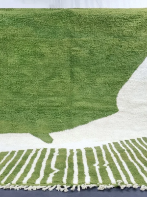 Unique Green and White Rug