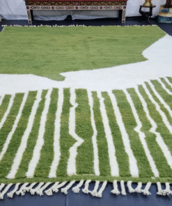 Unique Green and White Rug