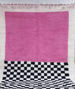 Fuchsia Pink and Black Rug