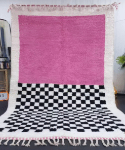 Fuchsia Pink and Black Rug