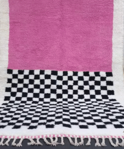 Fuchsia Pink and Black Rug