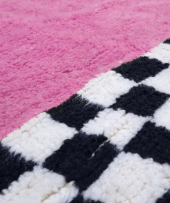 Fuchsia Pink and Black Rug