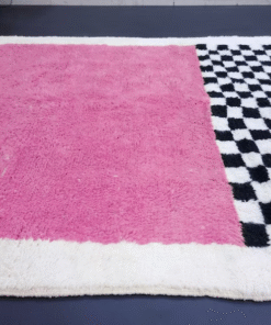 Fuchsia Pink and Black Rug