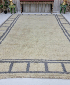 Cream and Anchor Gray Rug