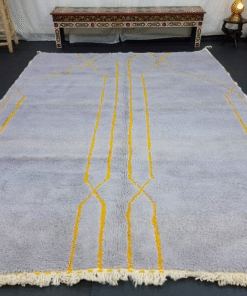 Heather Purple and Mustard Rug