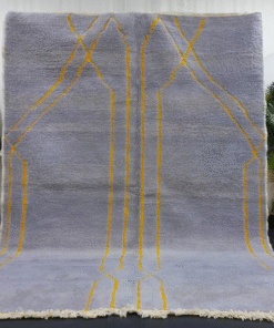 Heather Purple and Mustard Rug