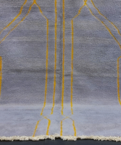 Heather Purple and Mustard Rug