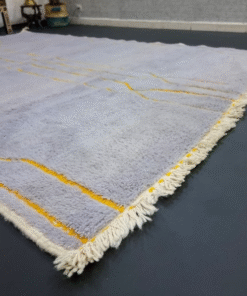 Heather Purple and Mustard Rug