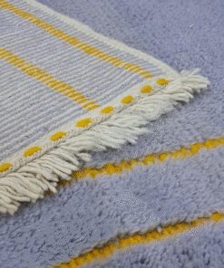 Heather Purple and Mustard Rug