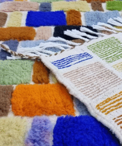 Unique Blue and yellow Rug