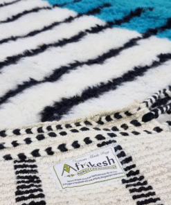 Teal Blue and Black Rug