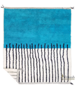 Teal Blue and Black Rug