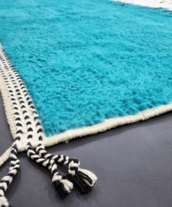 Teal Blue and Black Rug