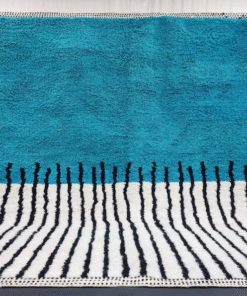 Teal Blue and Black Rug