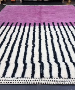 Orchid Purple and Black Rug