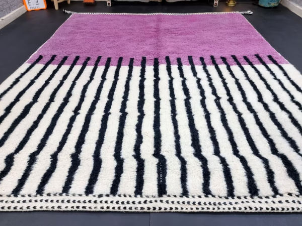 Orchid Purple and Black Rug
