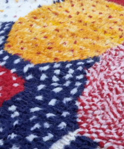 Unique Navy Blue and Red Rug