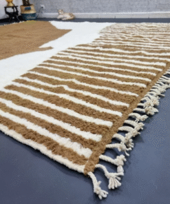 Brown and White Rug
