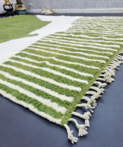 Unique Green and White Rug
