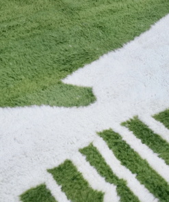 Unique Green and White Rug