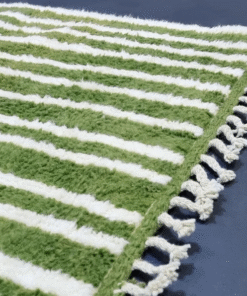 Unique Green and White Rug