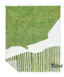Unique Green and White Rug