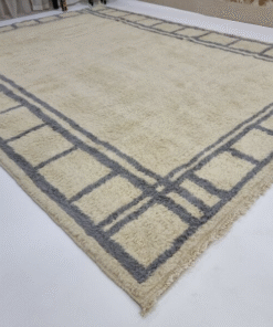 Cream and Anchor Gray Rug